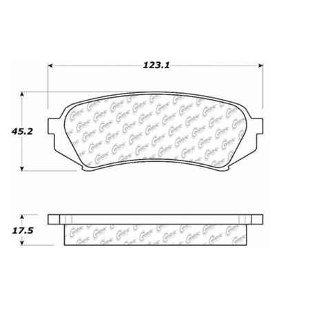 CENTRIC PARTS Posi-Quiet Ext. Wear Pad, 106.07730 106.07730